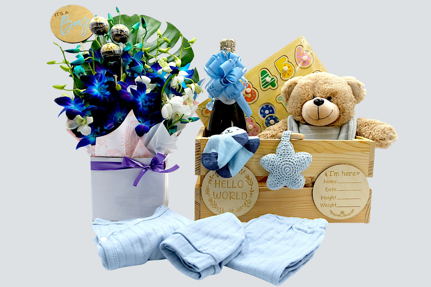 Baby Welcome Wood Crate Deluxe