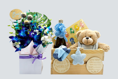 Baby Welcome Wood Crate Deluxe