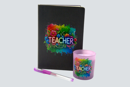 Teacher Note Book Candle Gift Set