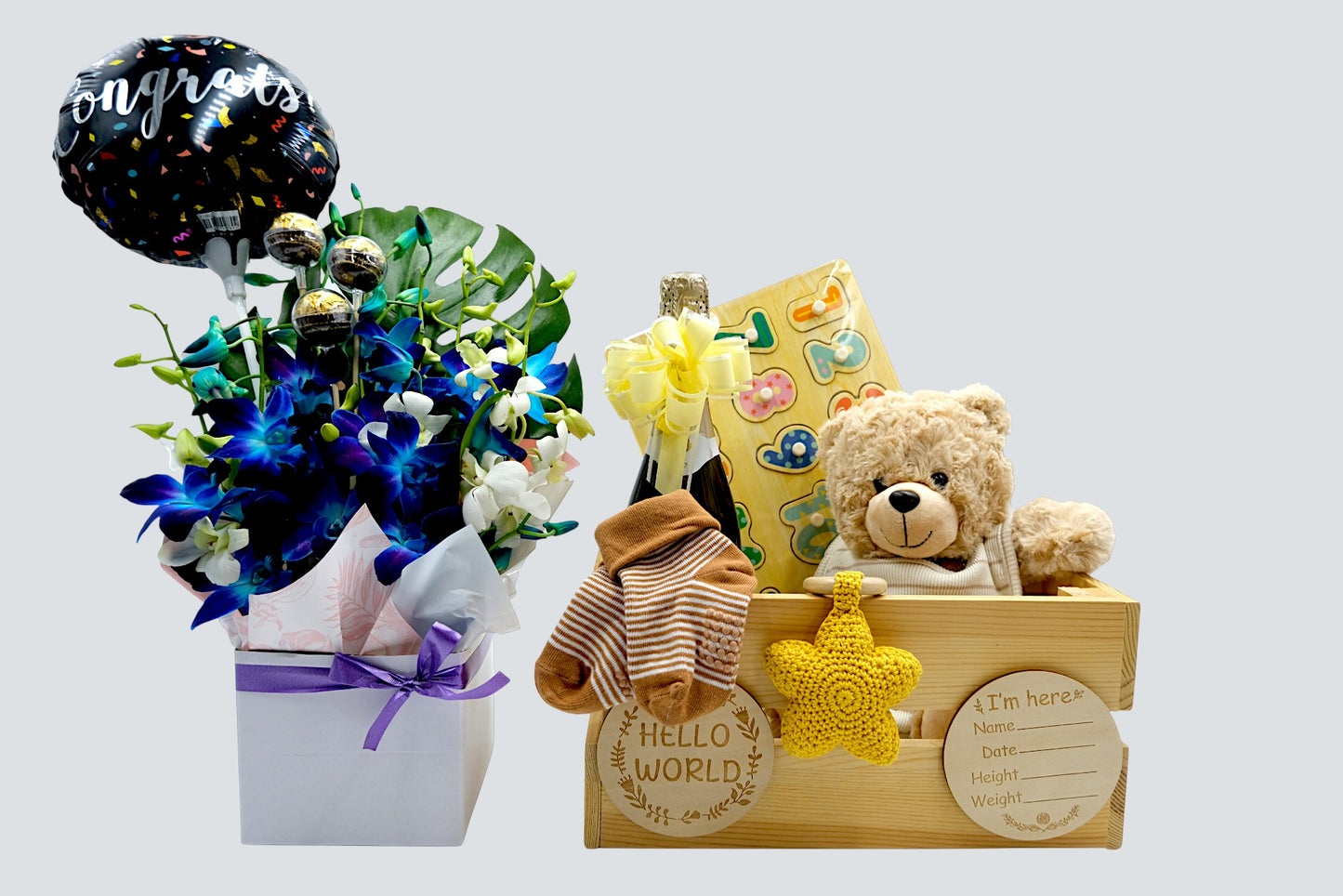 Baby Welcome Wood Crate Deluxe