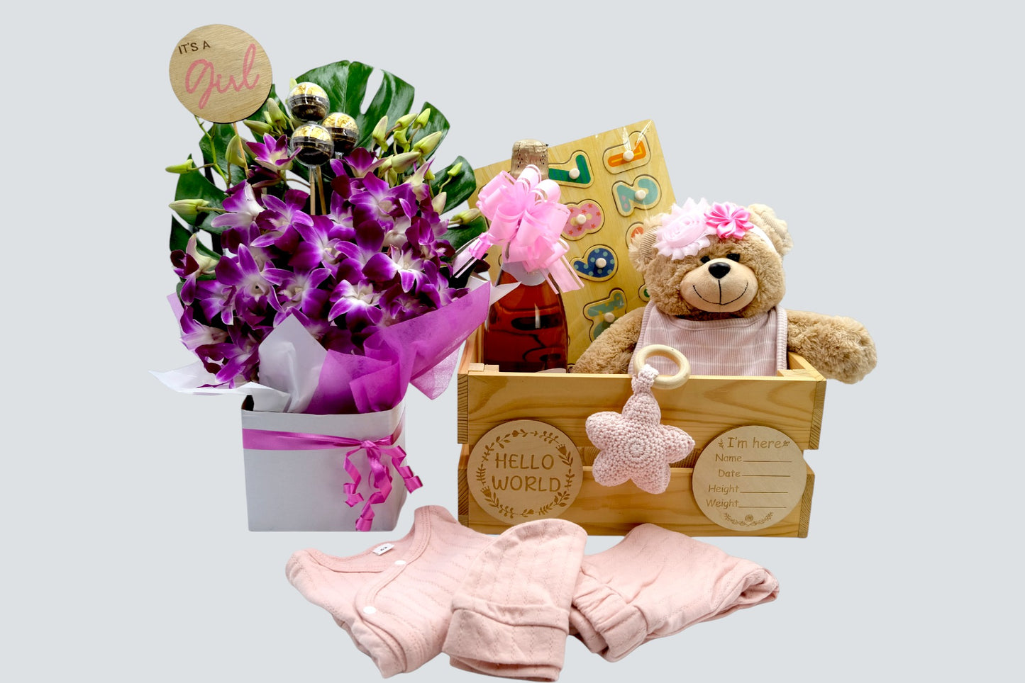 Baby Welcome Wood Crate Deluxe