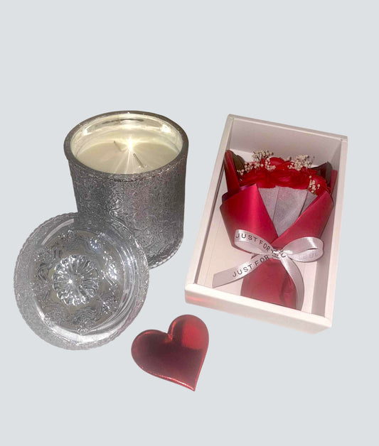 Valentine's Candle/ Roses Box